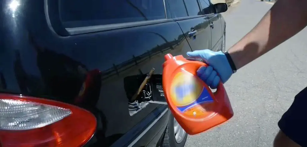dish soap in gas tank