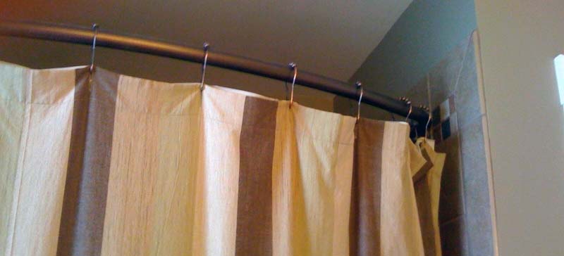 DIY Ceiling Mount Shower Curtain Rod